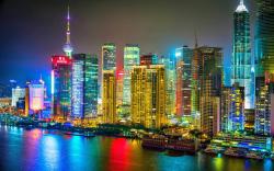 colorful shanghai city night 158765
