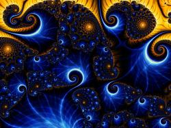 cool blue orange fractal