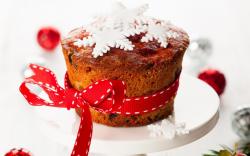 Cupcake Baking Dessert Snowflake Ribbon Holiday Christmas