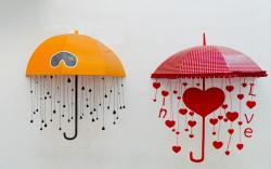 Love cute umbrella wallpaper