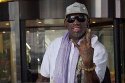 Dennis Rodman arrived in North Korea with much fanfare. Photo: AP