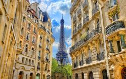 Eiffel tower paris houses