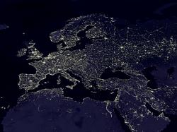 The Night Lights of Europe (as seen from space) HD Wallpaper