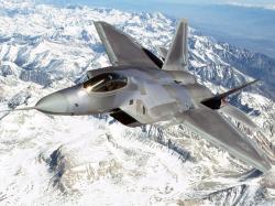 F-22 over Mountains