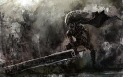 Dreamy Fantasy Berserk Warrior Swords Artwork Wallpaper
