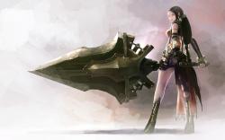 Fantasy girl sword