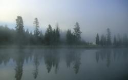HD Wallpapers Morning Fog Over Yellowstone River Wyoming