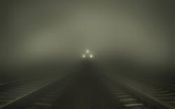 trains fog wallpaper