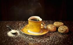 Food Mug Cup Tea Shape Heart Yellow Cakes