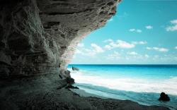 Free Wallpapers Sea from Beach Cave Wallpaper 2560x1600px