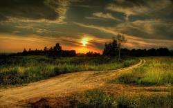Free Country Road At Sunset, computer desktop wallpapers, pictures, images