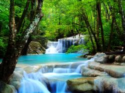 Waterfall in Forest Background High Resolution Backgrounds 6606 High Resolution