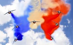 French flag airshow