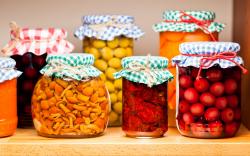 Fruits Vegetables Stored in Glass Jars Ready for The Winter