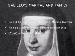 GALILEO'S MARITAL AND FAMILY