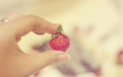 Girl Hand Strawberry