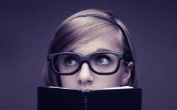 Girl with Glasses Book Photo