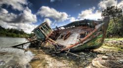 HDR photography boats landscapes sea wrecks