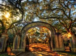 Georgia HDR photography arch fences gate- Wallpaper 2048x1536
