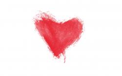 Handmade Red Love Heart on White Background (click to view)