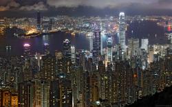 ... Hong Kong Night Skyline for 2560x1600