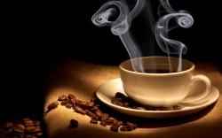 Hot coffee steam