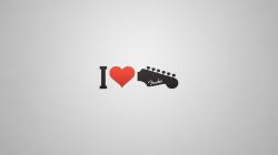 I Love Guitar Red Heart Creative
