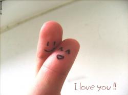 I Love You On Fingers Cute Wallpaper 1024x768px