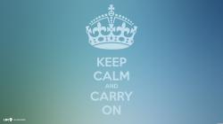 keep calm and carry on basic simple blue