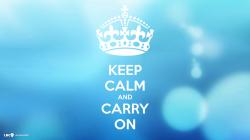 keep calm and carry on soft blue dots 1920x1080