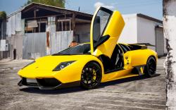 Lamborghini Murcielago Yellow HD Wallpaper