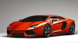 Orange Lamborghini Aventador HD Wide Wallpaper for Widescreen