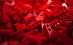 Lego Macro Red abstract toys wallpaper