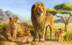 Animals Lion Family Wallpaper Lion Wallpaper