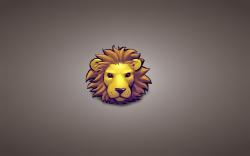 Lion Head Minimalism Cartoon