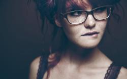 Lovely Redhead Girl Glasses Photography