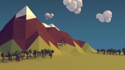 Low Poly Mountain With Watchtower by BenneyBoy444 Low Poly Mountain With Watchtower by BenneyBoy444