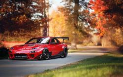 Mazda RX-7 Car Red Tuning