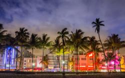 Miami beach night florida