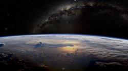Milkyway and Earth HD Wallpaper. « »