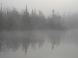 Mist over Lewis Lake – P1300656 – 12-05-2012 – Jerry Lawrence Provincial Park, HRM, Nova Scotia – Little Indian Lake, HRM, Nova Scotia