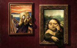 Mona lisa scream funny art