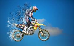 Motocross jump splatter