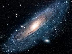 This is what the Andromeda galaxy looks like from NASA, and this is what it looks like though a telescope.