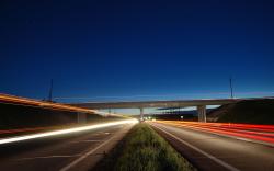 Night highway lights
