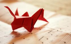 Origami Bird Music Paper