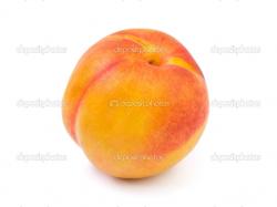 Ripe peach fruit isolated on white background — Photo by Violin