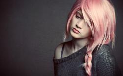 Girl pink hair