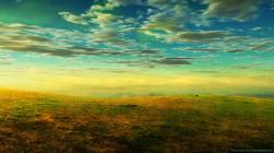 ... Colorful grass on high plains for 1366x768