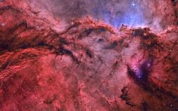 Red emission nebula